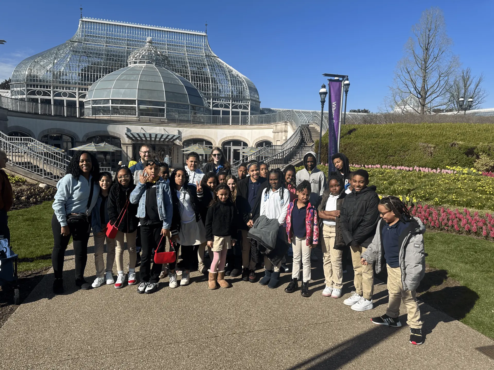 AYI scholars on a field trip